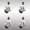 Service Caster 3.5 Inch 316SS High Temp Glass Filled Nylon 1-5/8 Inch Stem Caster Set Brake SCC SCC-SS316EX20S3514-GFNSHT-TLB-158-4 - alternate 1